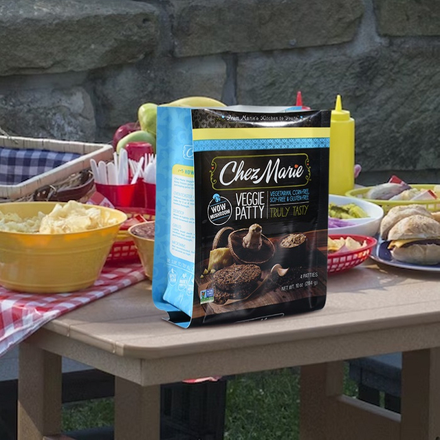 Innovador Diseño Personalizado De Papel De Aluminio Reciclado, Azul, Bolsa De Galletas Con Chispas De Chocolate De 12 Onzas