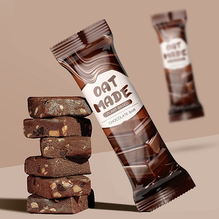 Embalaje De Paquete De Barra Sellado Con Bolsa De Almohada Con Estampado De Colores Sostenibles Para Bocados De Chocolate