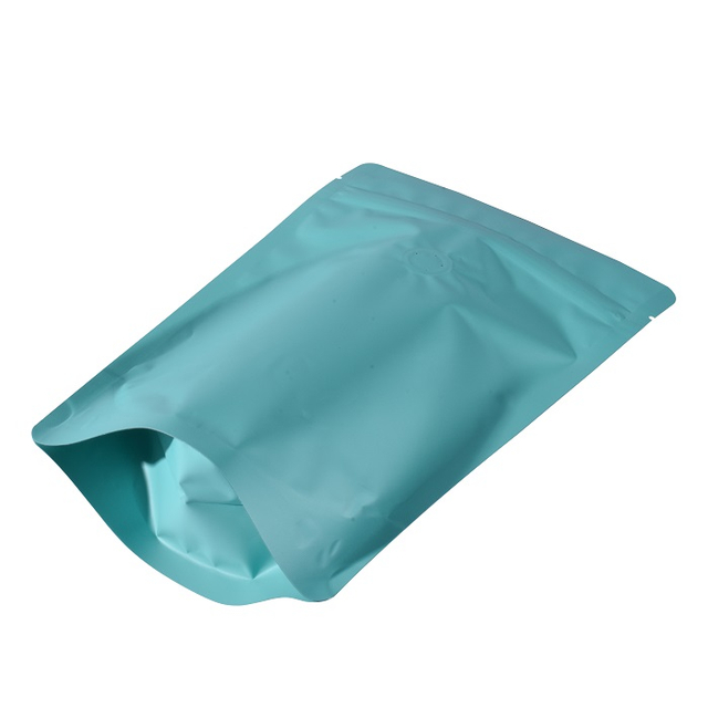 Bolsa De Café De Pie Pequeña De 8oz Con Acabado Mate Sin Impresión Común Con Válvula