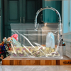 Bolsa De Embalaje Bolsas Recicladas De Fondo Plano Transparente De Cereales A Granel Con Cierre Hermético Resellable