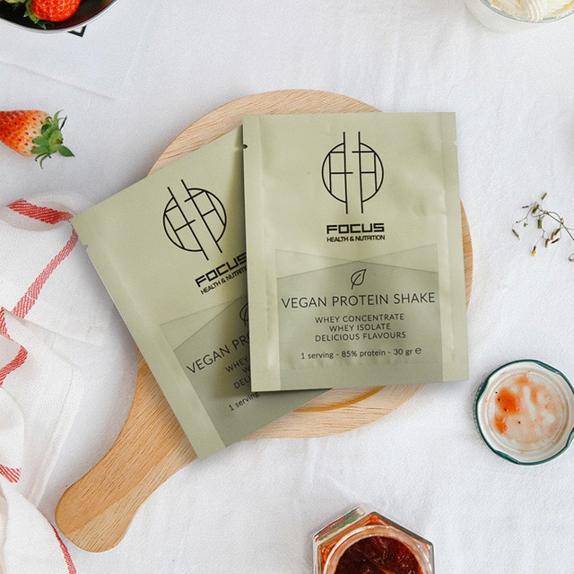 El Empaquetado Verde Abonable Se Levanta El Bolso Del Polvo De La Proteína Del Suero De La Cerradura De La Cremallera