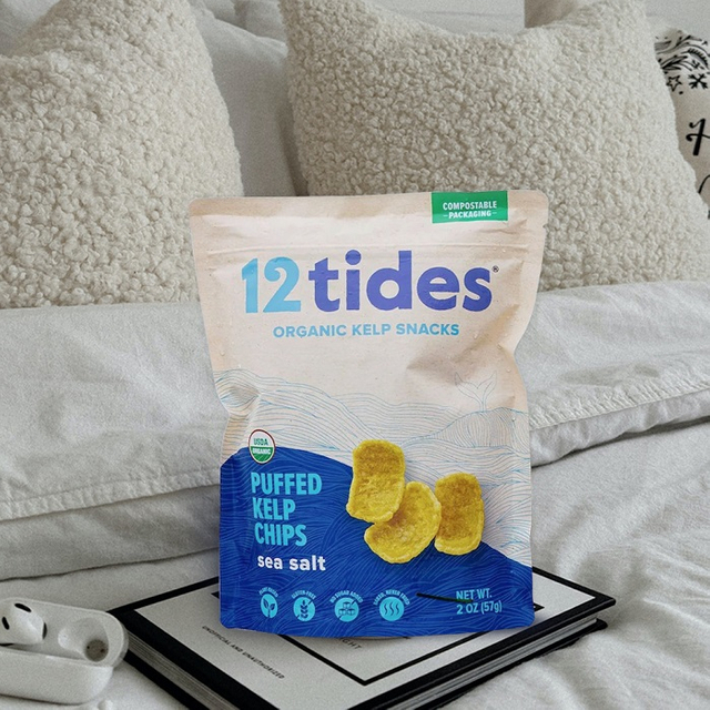 Bolsas De Papel Impresas Personalizadas, Bolsas Que Se Pueden Volver A Sellar, Compostables, Para Aperitivos De Algas Marinas Orgánicas