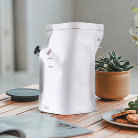 Bolsa De Preparación De Café De Pie Que Se Puede Volver A Sellar De Papel Reciclable Portátil Con Pico