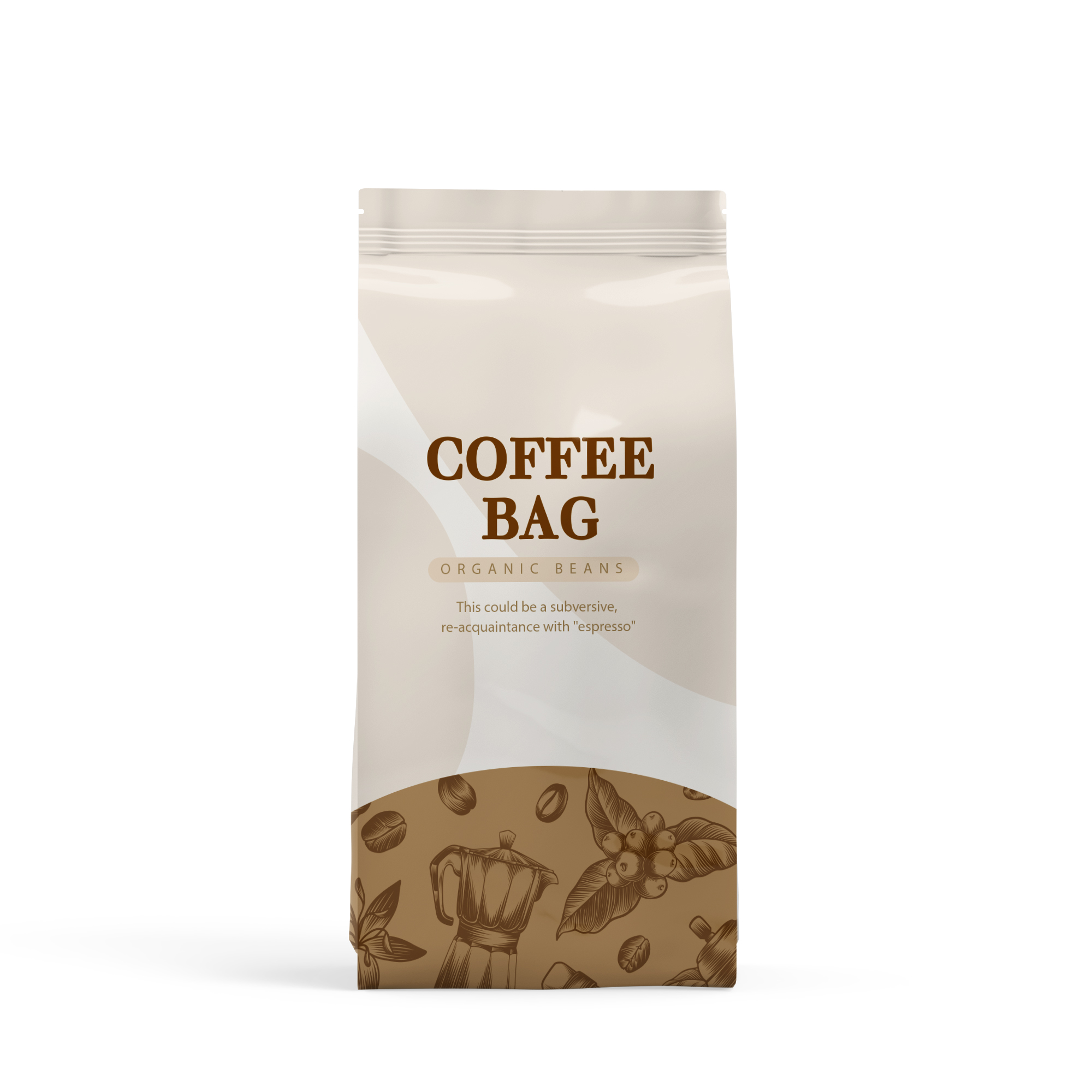 Bolsa de fuelle lateral personalizada para té de café orgánico