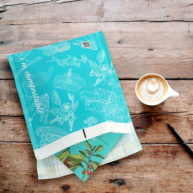 Fabricante Al Por Mayor Personalizado 100 Bolsas De Correo Compostables De Polietileno Para Comercio Electrónico