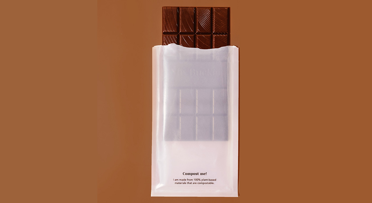 envoltura de chocolate compostable