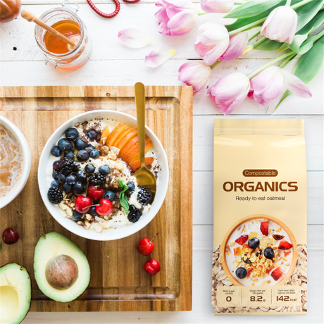 Bolsa de avena saludable baja en carbohidratos