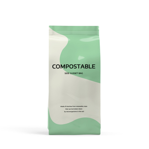Bolsa de fuelle lateral compostable