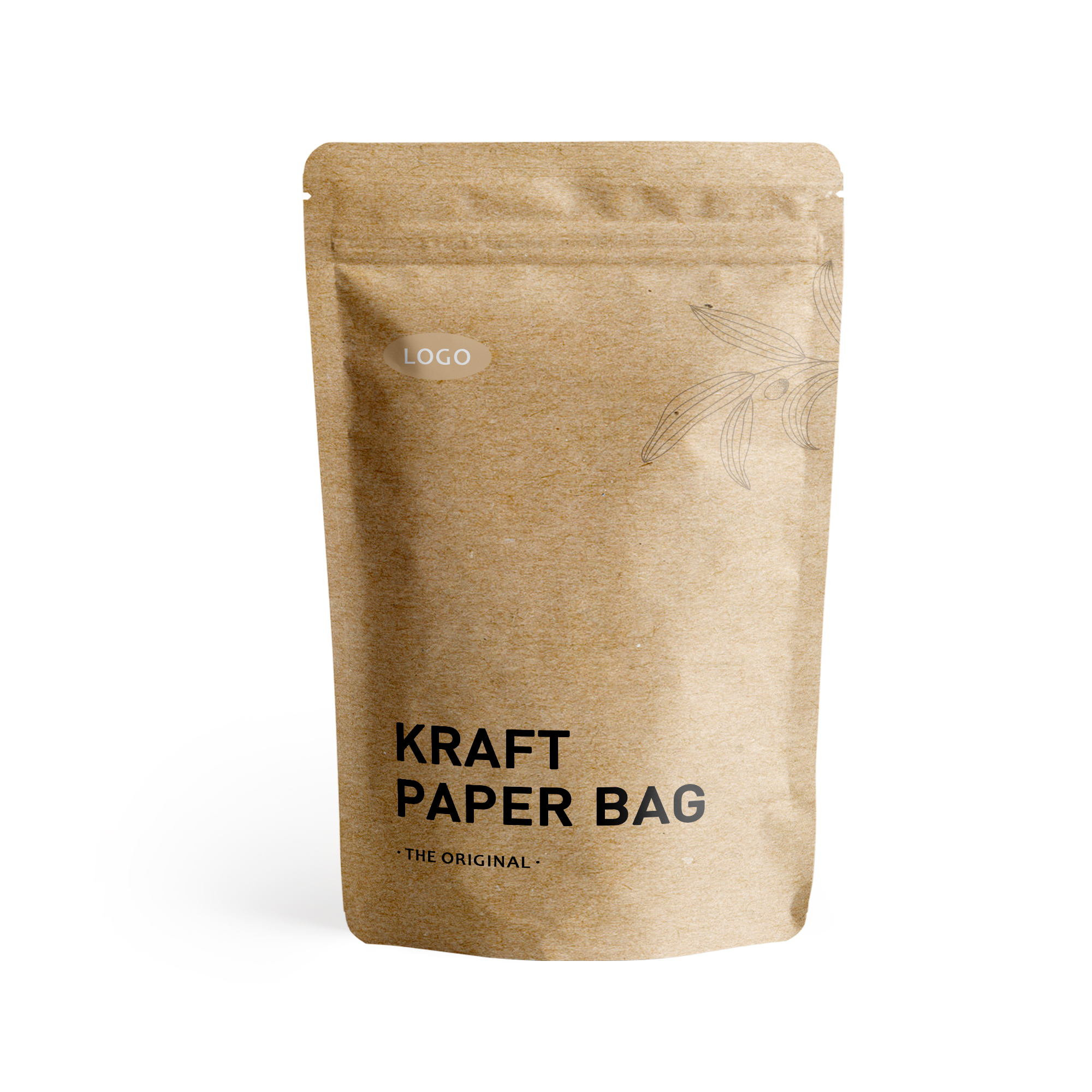 Bolsa de pie de papel Kraft