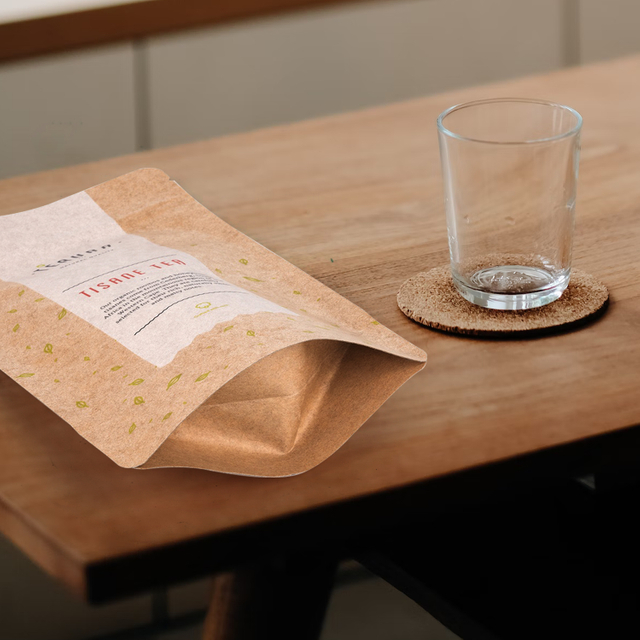 Los bolsos Ziplock compostables amistosos de Eco 4 onzas se levantan los bolsos de café compostables