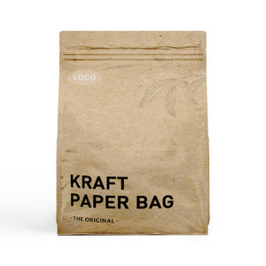 Bolsa de fondo plano de papel Kraft