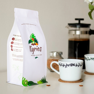 Bolsa inferior plana biodegradable personalizada para té de café orgánico
