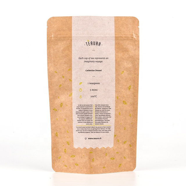 Embalaje de té de pie de plástico ecológico