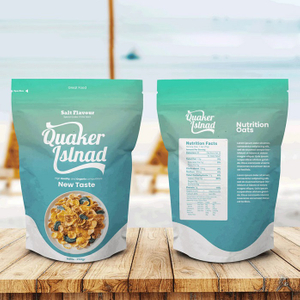 Bolsa Doypack Compostable, De Grado Alimenticio Y Resistente A La Humedad Con Cierre Para Avena Instantánea