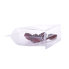 Bolsa de empaquetado de café de fondo plano translúcido transparente compostable de grado alimenticio con cremallera