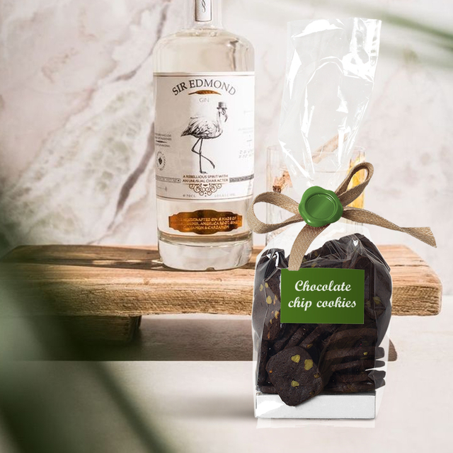 Stock Listo, Tratamiento De Superficie UV, Bolsas De Chispas De Chocolate Autosellantes Compostables Para El Hogar, De Papel Kraft