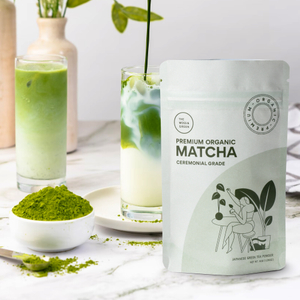 Bolsa de pie compostable al por mayor para té verde Matcha orgánico