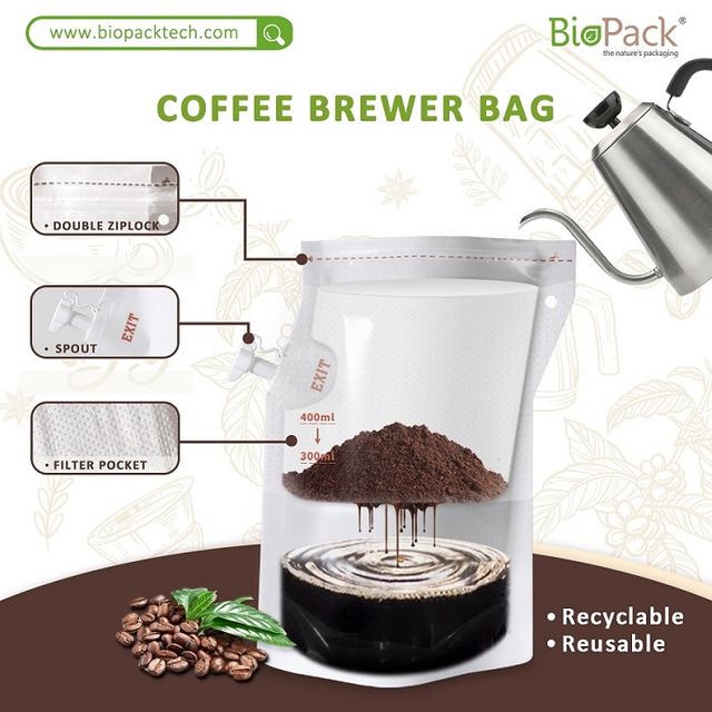 Bolsa Creativa Para Cafetera, Bolsa Para Cafetera Portátil Resellable, Reutilización