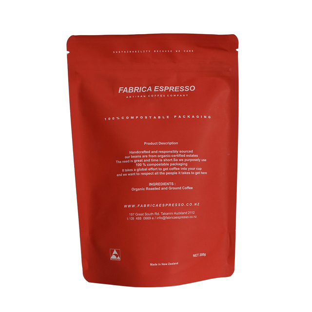 Bolsas de compost biodegradables certificadas con material PBS de alta calidad para café tostado y hojas de té