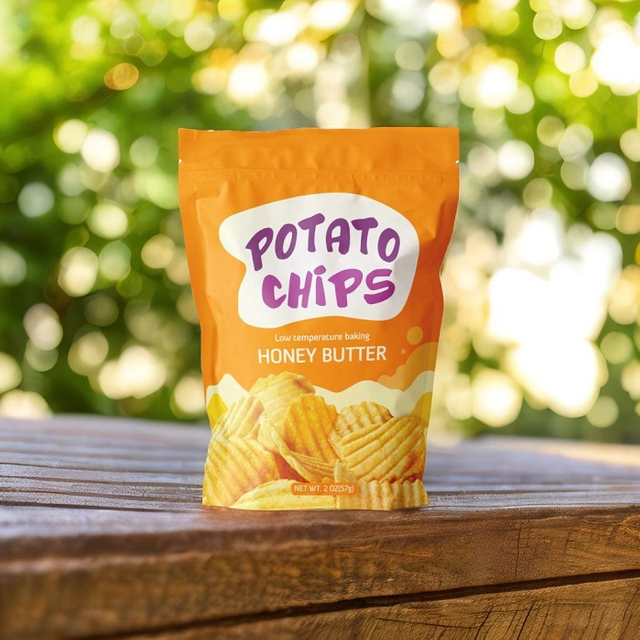 Embalaje de bolsa de almohada con sello trasero de película en rollo de diseño personalizado sin PFAS para chips