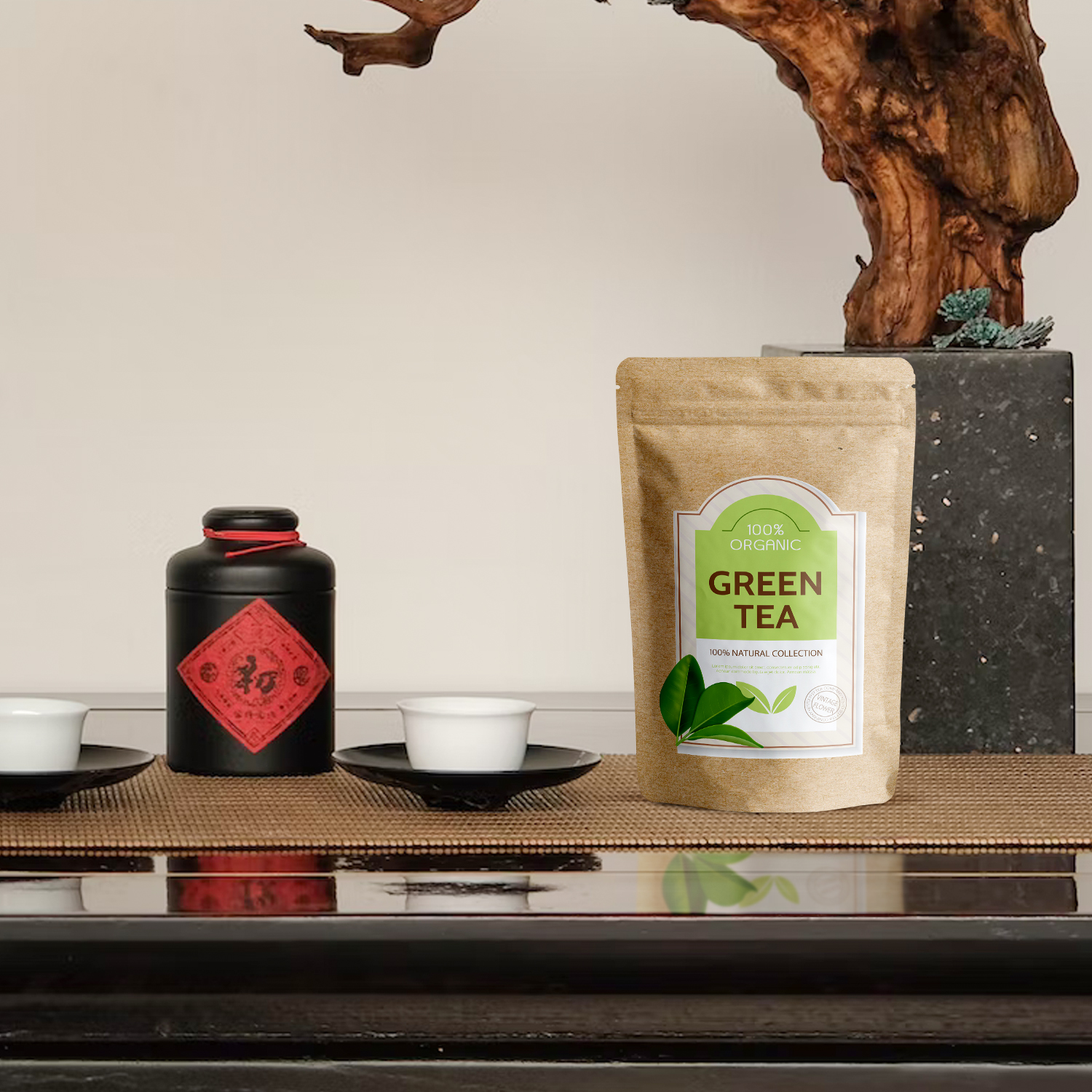 Huecograbado que imprime las bolsitas de té orgánicas de empaquetado compostables coloridas de 100 bolsitas de té con la cremallera