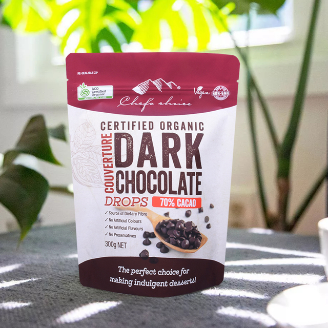 La Impresión Personalizada Reciclable De Las Emisiones Con Poco Carbono Se Levanta Los Pequeños Bolsos De Los Microprocesadores De Chocolate 200g