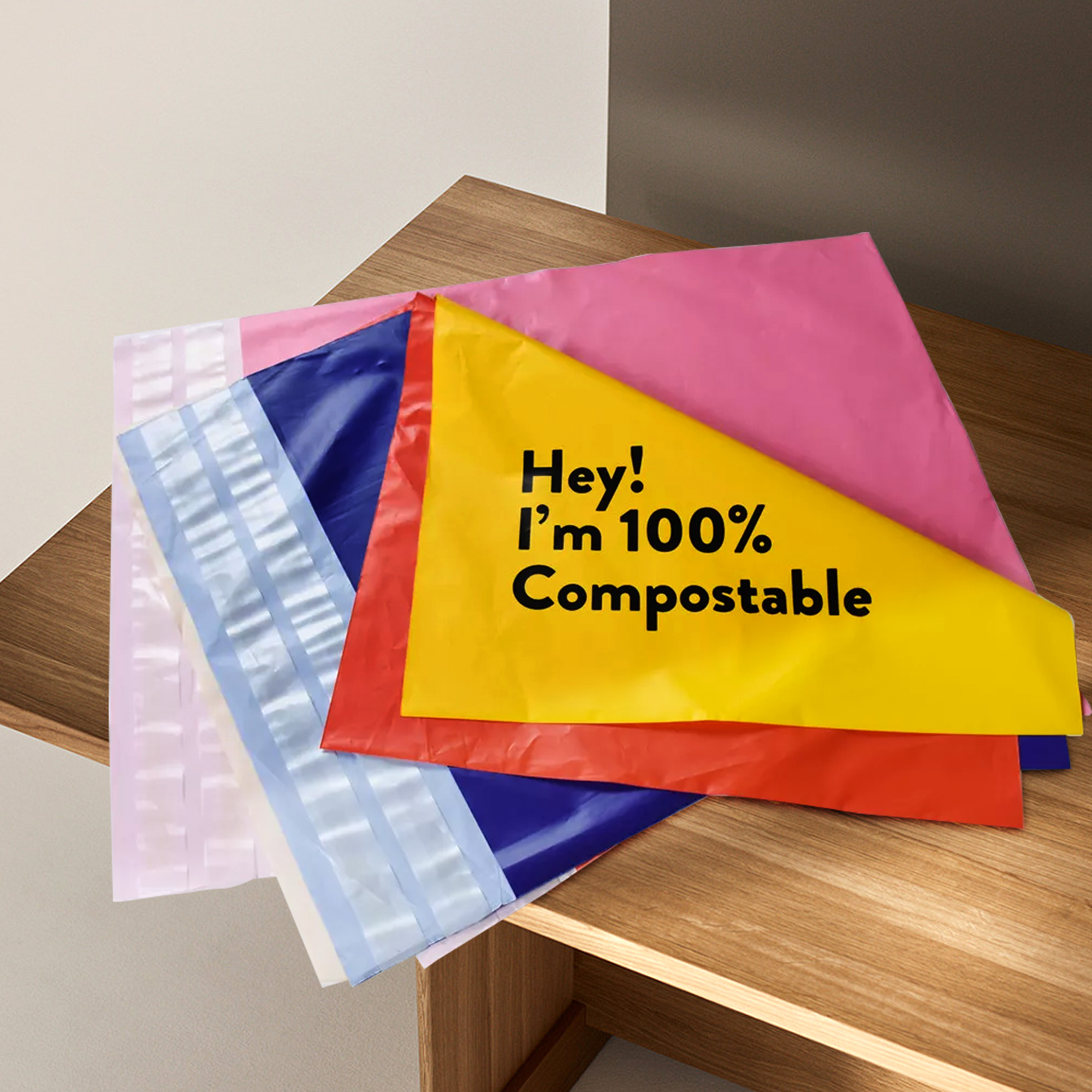sobres personalizados 100% compostables para el hogar