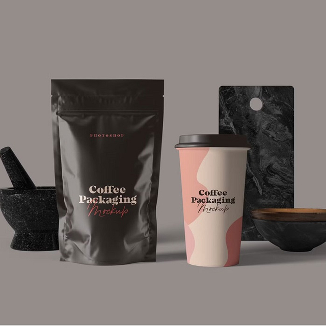 Bolsas Ecológicas Con Cierre Hermético, Color Negro Mate, Para Café