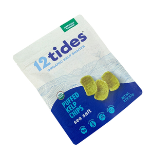 Bolsa de pie 100 % compostable para 12 Tides Chips