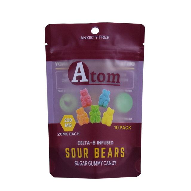 Bolsa de caramelos gomosos de pie impresa con cremallera