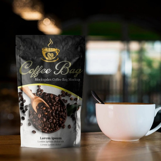 Bolsas De Embalaje De Granos De Café De Papel De Diseño Personalizado Con Válvula Al Por Mayor