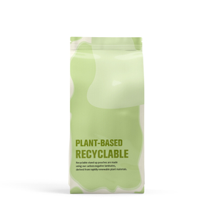 Bolsa de fuelle lateral reciclable a base de plantas