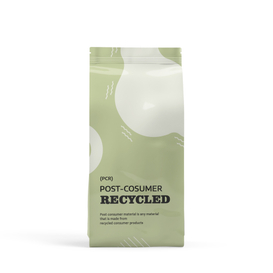 Bolsa con fuelle lateral reciclado posconsumo