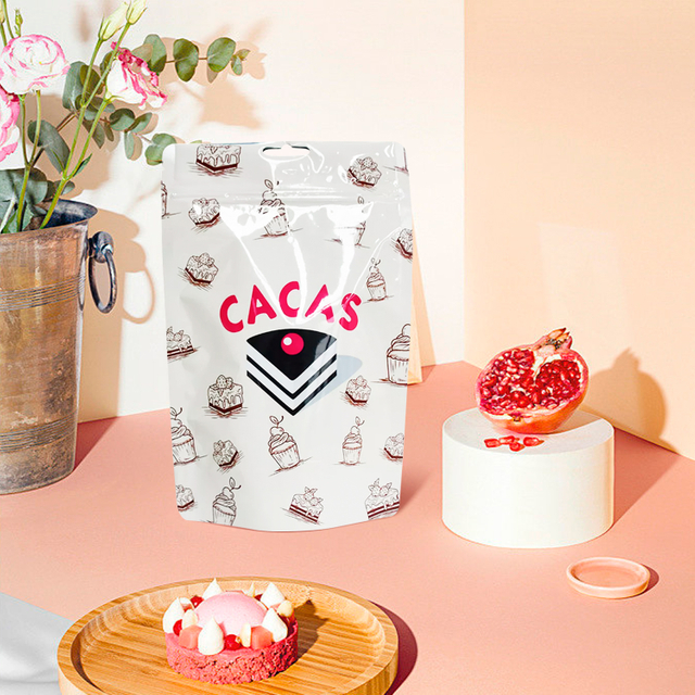 La aduana imprimió los bolsos biodegradables biodegradables de la comida de las bolsas de Doypack con la cremallera