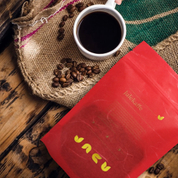 Bolsa de café con cremallera de papel de arroz rojo compostable con impresión de huecograbado al por mayor impermeable de grado alimenticio
