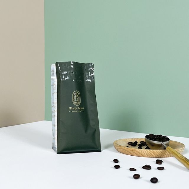 Bolsas de café sellables con válvula y acabado en relieve UV al por mayor