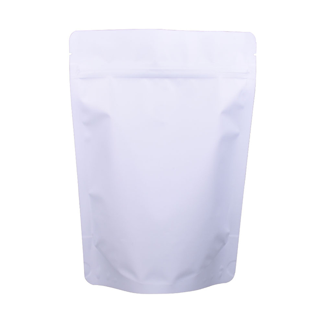 100 bolsas de pie para café, color blanco mate, de 8.0 fl oz.