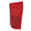 Bolsa de café con cremallera de papel de arroz rojo compostable con impresión de huecograbado al por mayor impermeable de grado alimenticio