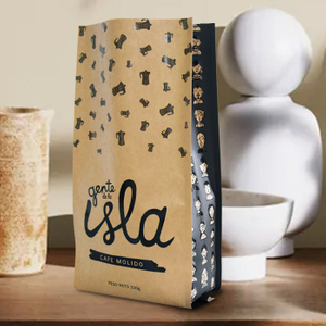 Bolsas De Embalaje De Granos De Café De Papel De Diseño Personalizado Con Válvula Al Por Mayor