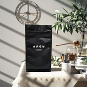 Bolsa de embalaje de granos de café tostados orgánicos respetuosos con el medio ambiente con refuerzo de fondo plano