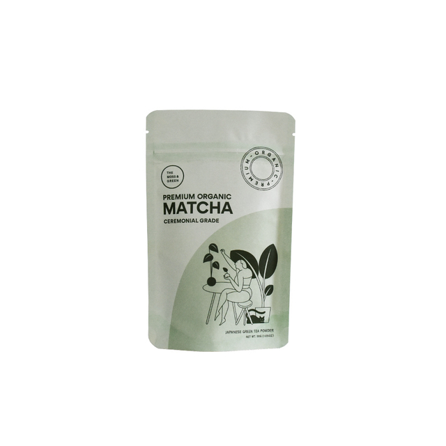 Bolsa de pie compostable al por mayor para té verde Matcha orgánico